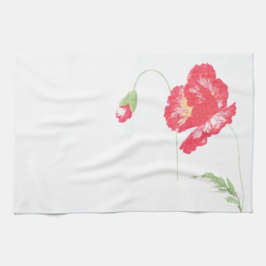 ケシの花 キッチンタオル (横)