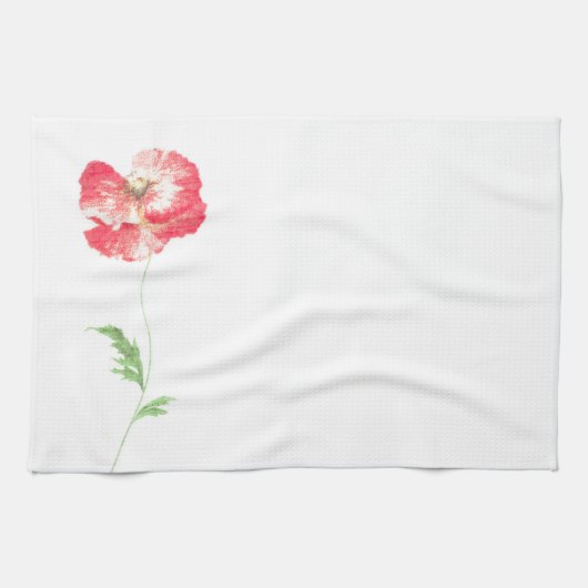 ケシの花 キッチンタオル (横)