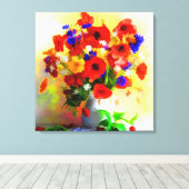 ケシの花 キャンバスプリント (インサイチュ (ウッドフロア))