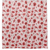 ケシの花 シャワーカーテン (正面)