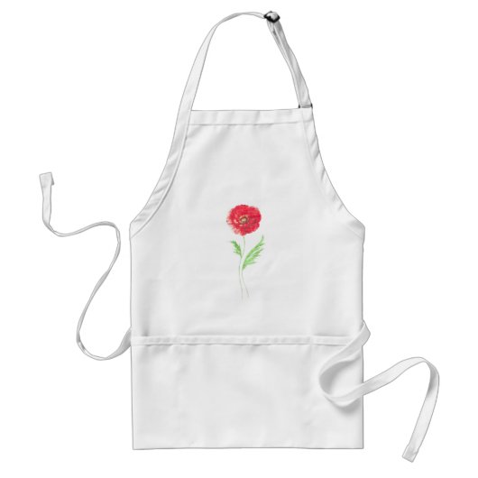 ケシの花 スタンダードエプロン (正面)