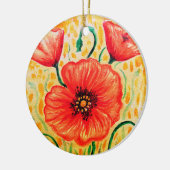 ケシの花 セラミックオーナメント (左)