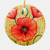 ケシの花 セラミックオーナメント (裏面)