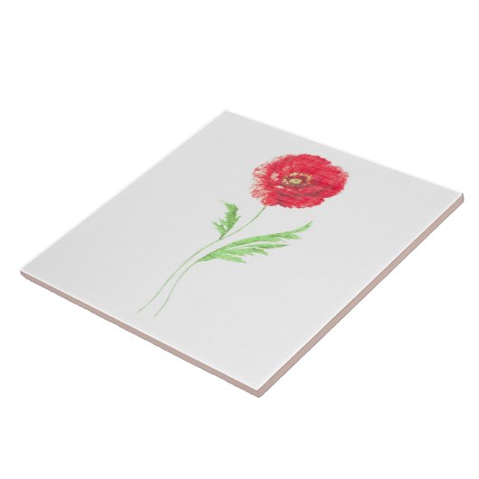 ケシの花 タイル (側面)