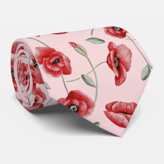 ケシの花 ネクタイ (ロール)