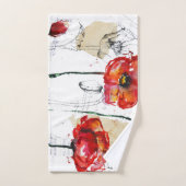 ケシの花 バスタオルセット (ハンドタオル)