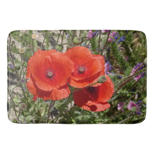 ケシの花 バスマット (正面)