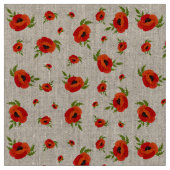 ケシの花 ファブリック (クローズアップ)