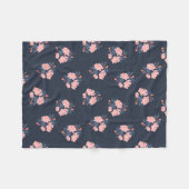 ケシの花 フリースブランケット (正面(横))