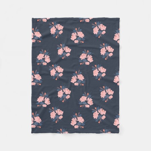 ケシの花 フリースブランケット (正面)