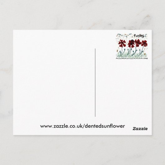 ケシの花 ポストカード (裏面)