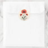 ケシの花 ラウンドシール (バッグ)