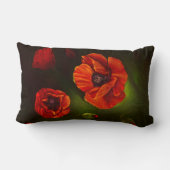 ケシの花 ランバークッション (裏面)