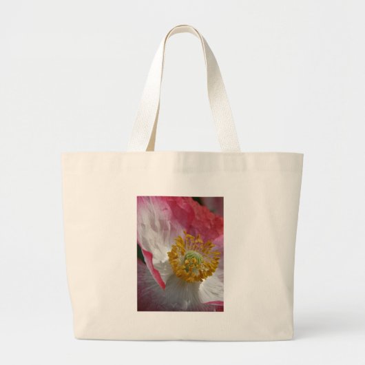 ケシの花 ラージトートバッグ (正面)