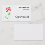 ケシの花 名刺 (正面/裏面)