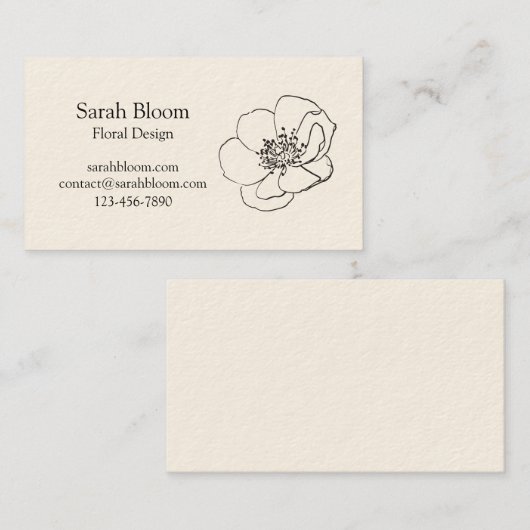 ケシの花 |名刺 名刺 (正面/裏面)