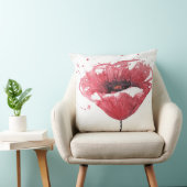 ケシの花、水彩画 クッション (椅子)