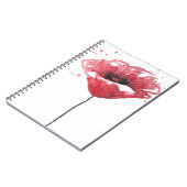 ケシの花、水彩画 ノートブック (左側)