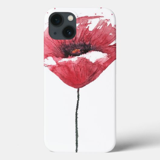 ケシの花、水彩画 Case-Mate iPhoneケース (裏面)