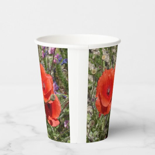 ケシの花 紙コップ (右)