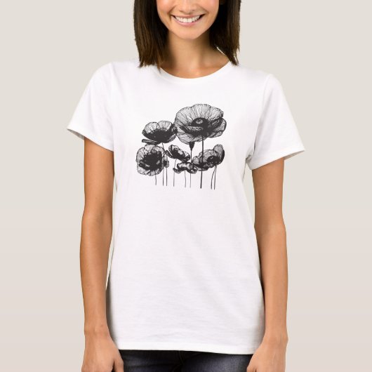 ケシの花 Tシャツ (正面)