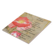 ケシの表現の幸福の詩のセラミックタイル タイル (側面)