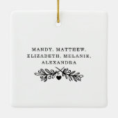 ケシの贈り物 |孫の写真コラージュ セラミックオーナメント (裏面)