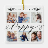 ケシの贈り物 |孫の写真コラージュ セラミックオーナメント (正面)