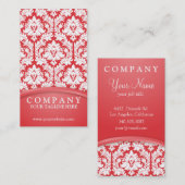 ケシの赤のダマスク織 名刺 (正面/裏面)