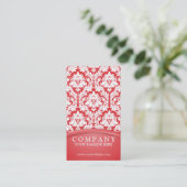 ケシの赤のダマスク織 名刺 (スタンド正面)