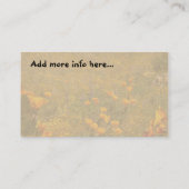 ケシの野生の花の名刺 名刺 (裏面)