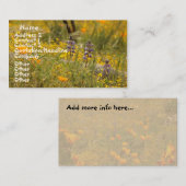 ケシの野生の花の名刺 名刺 (正面/裏面)