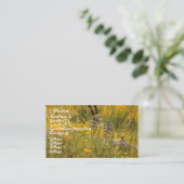 ケシの野生の花の名刺 名刺 (スタンド正面)