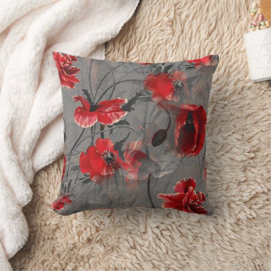 ケシの霞 クッション (ブランケット)