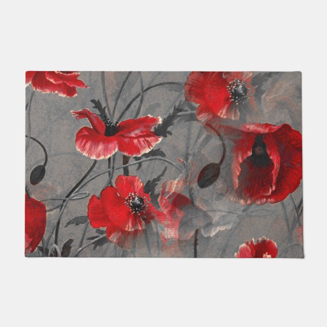 ケシの霞 ドアマット (正面)