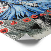 ケシの青いドレス歩くの宇宙飛行士 ポスター (角)