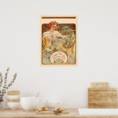 ケシの髪の女性 ポスター (キッチン)