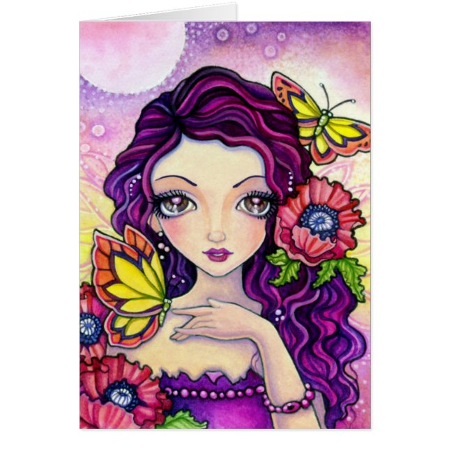 ケシの魅力-空白のなカード (正面)