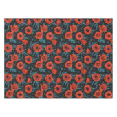 ケシの黒は赤と青 テーブルクロス (正面(横))