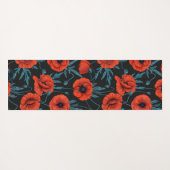 ケシの黒は赤と青 ヨガマット (裏面(横))