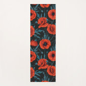 ケシの黒は赤と青 ヨガマット (正面)