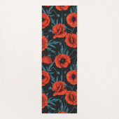 ケシの黒は赤と青 ヨガマット (裏面)