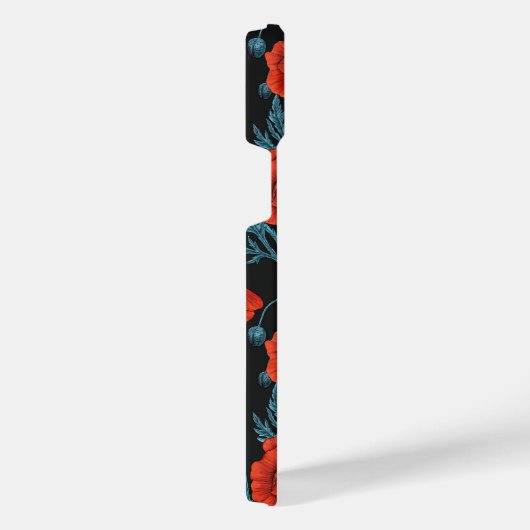 ケシの黒は赤と青 iPhoneケース (右側面)