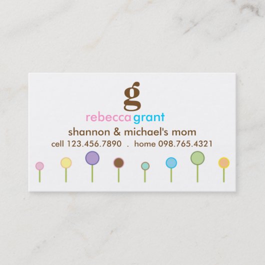 ケシの"お母さん"カード コーリングカード (正面)