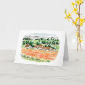 ケシは挨拶状の守備につきます カード (黄色い花)