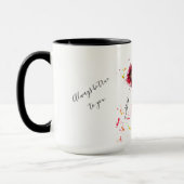 ケシや絵を描（ばちゃばちゃ）跳ねるに必ず忠実 マグカップ (左)