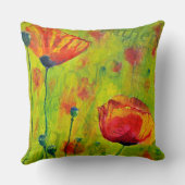 "ケシを愛して下さい! "枕 クッション (裏面)