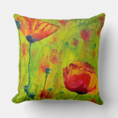 "ケシを愛して下さい! "枕 クッション (正面)