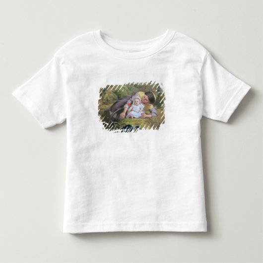 ケシを持つ母そして子供 トドラーTシャツ (正面)