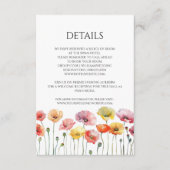 ケシカラフルキの野結婚花の囲い エンクロージャーカード (正面)